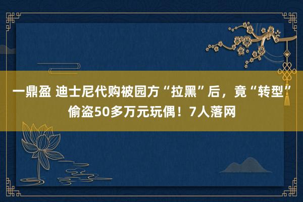 一鼎盈 迪士尼代购被园方“拉黑”后，竟“转型”偷盗50多万元玩偶！7人落网