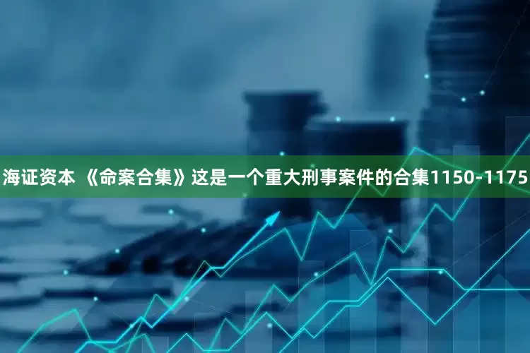 海证资本 《命案合集》这是一个重大刑事案件的合集1150-1175